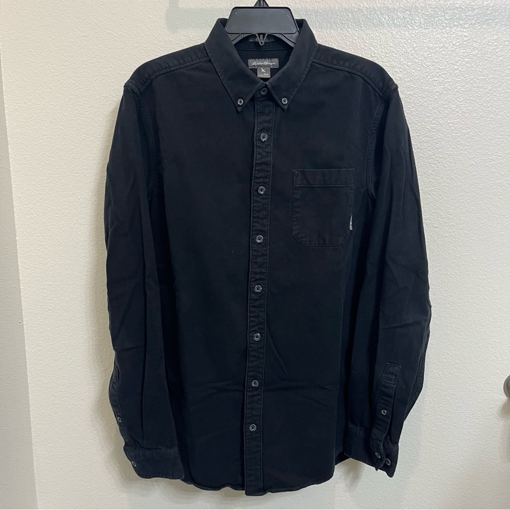 Eddie Bauer Black Flannel Men’s Size Tall Medium TM Classic Fit